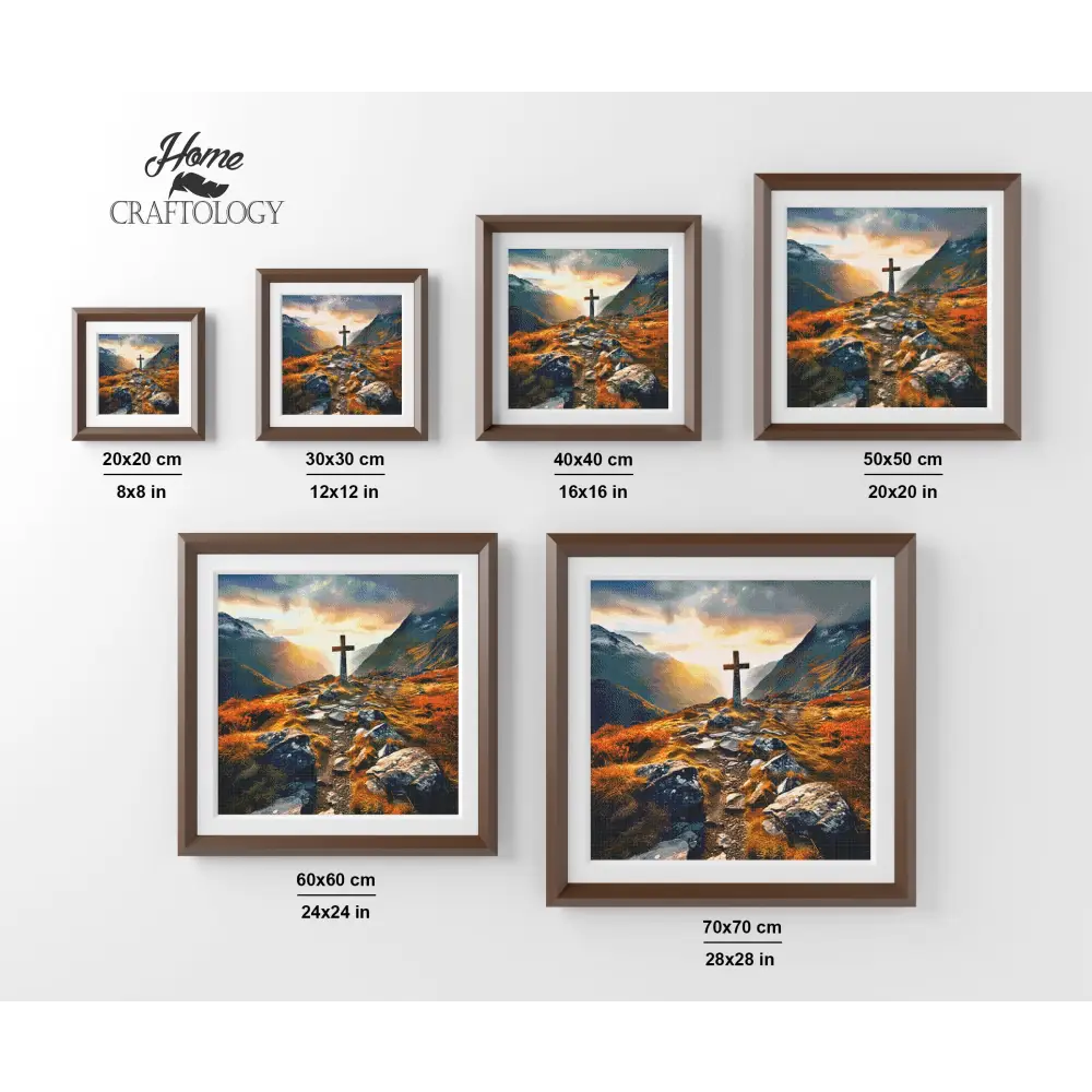 Cross on the Mountain - Exclusive Premium Diamond Painting Kit - Diamond Painting Kit