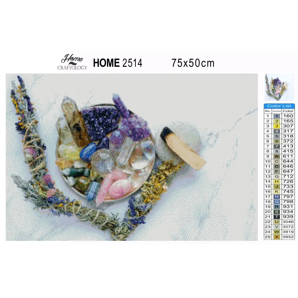 Crystals and Sage - Premium Diamond Painting Kit - Diamond Painting Kit