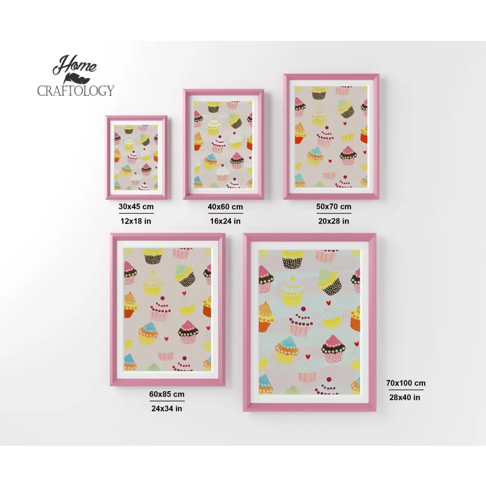Cupcake Wallpaper - Premium Diamond Painting Kit - Diamond Painting Kit