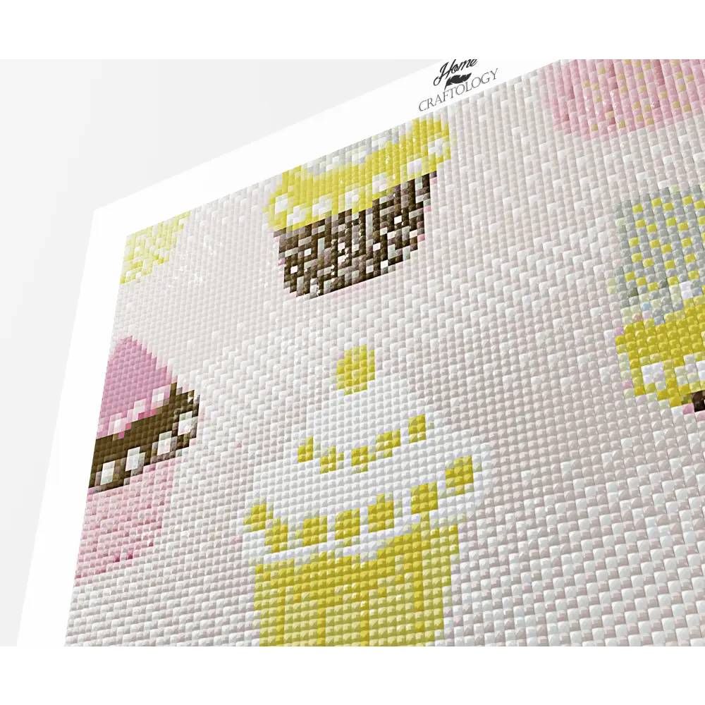 Cupcake Wallpaper - Premium Diamond Painting Kit - Diamond Painting Kit
