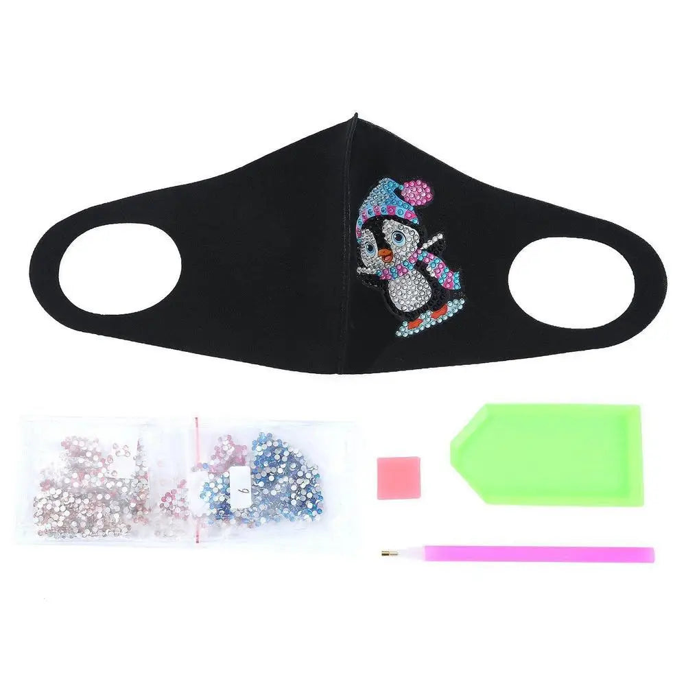 Cute Penguin - Diamond Painting Face Mask - Face Mask
