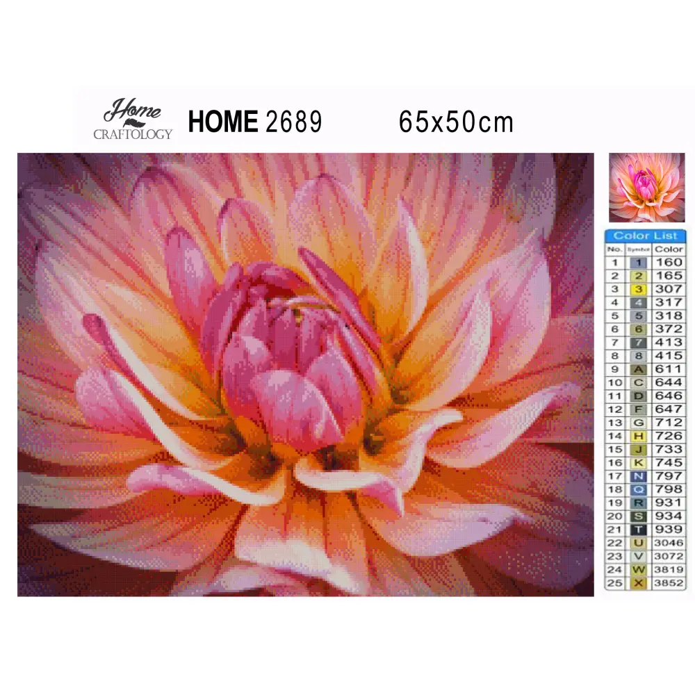 Dahlia Close-up - Premium Diamond Painting Kit - Diamond Painting Kit