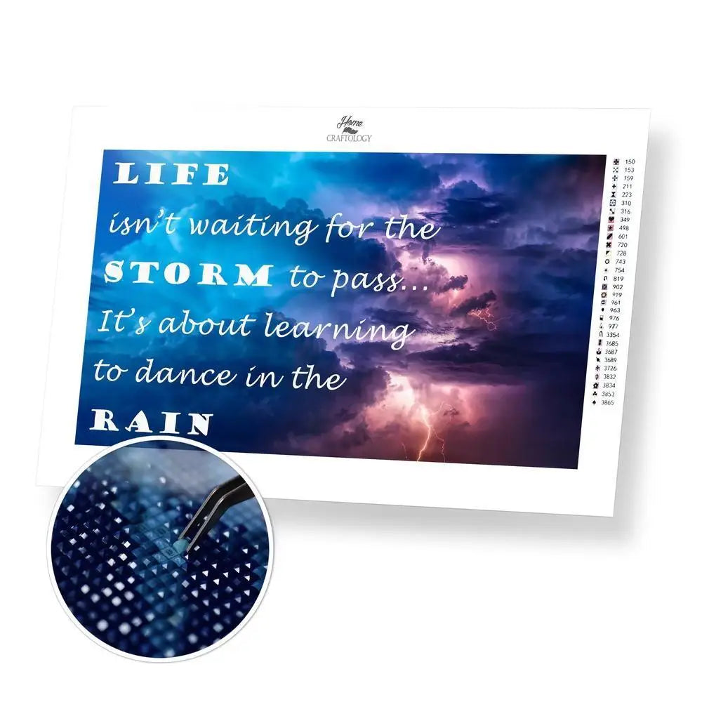 Dance in The Rain - Premium Diamond Painting Kit - 55x30cm / 22x12’’ / Square (Most Popular) - Diamond Painting Kit