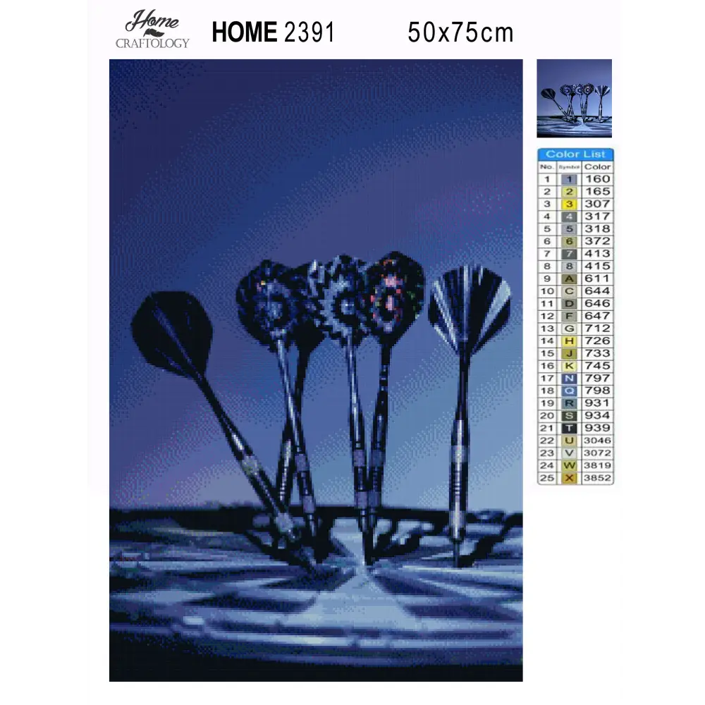 Darts - Premium Diamond Painting Kit - Diamond Painting Kit