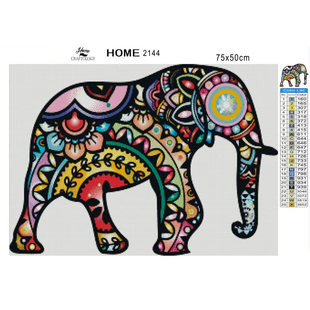 Decorative Elephant - Premium Diamond Painting Kit - Diamond Painting Kit