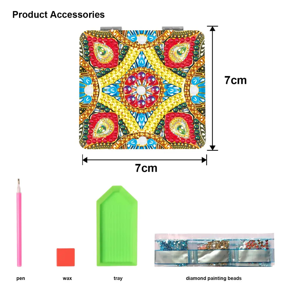 Diamond Mandala - Diamond Painting Compact Mirror - Compact Mirror
