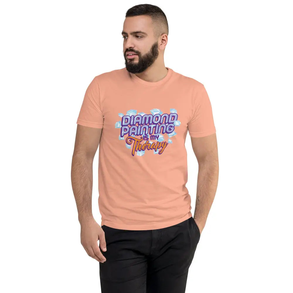 Diamond Painting Is My Therapy Short Sleeve T-shirt - Desert Pink / XS