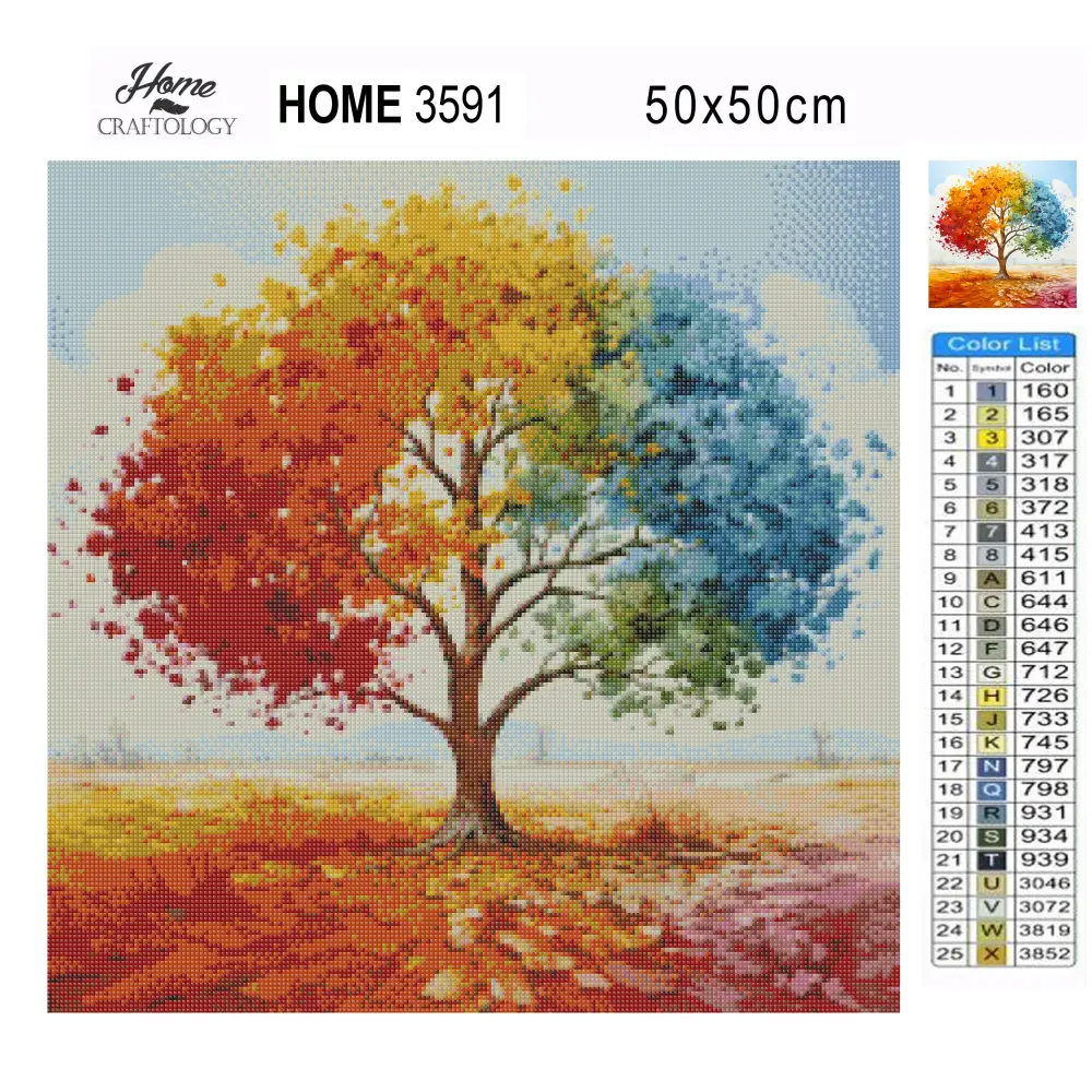 Different Shades of Leaves - Exclusive Premium Diamond Painting Kit - Diamond Painting Kit