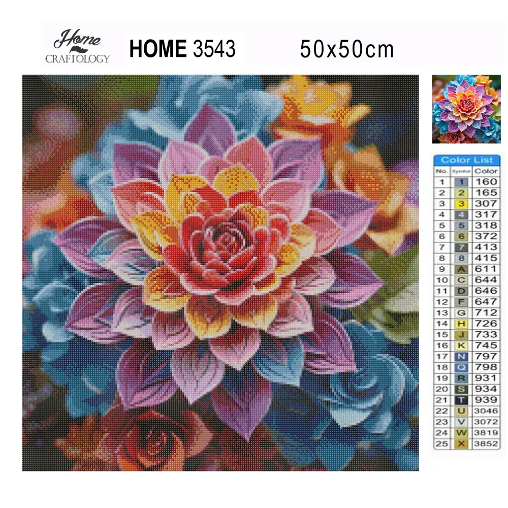 Different Shades of Petals - Exclusive Premium Diamond Painting Kit - Diamond Painting Kit