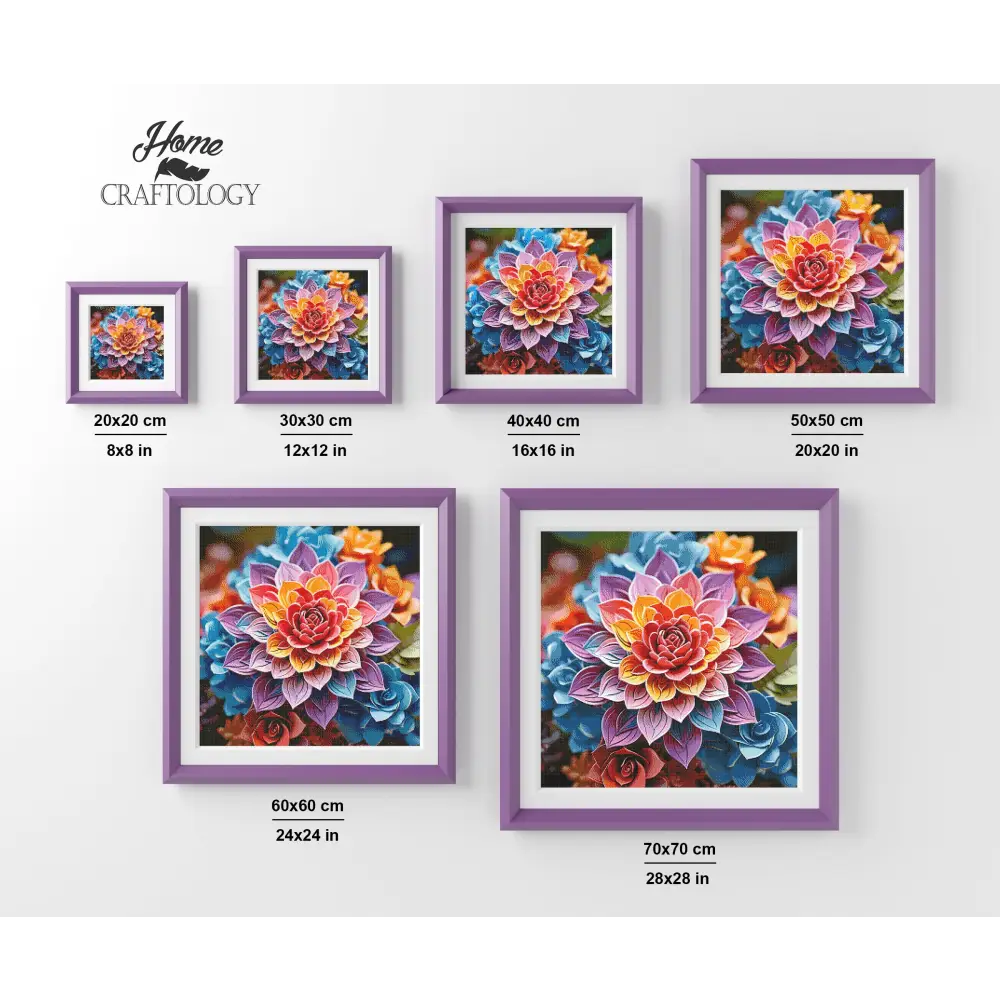 Different Shades of Petals - Exclusive Premium Diamond Painting Kit - Diamond Painting Kit