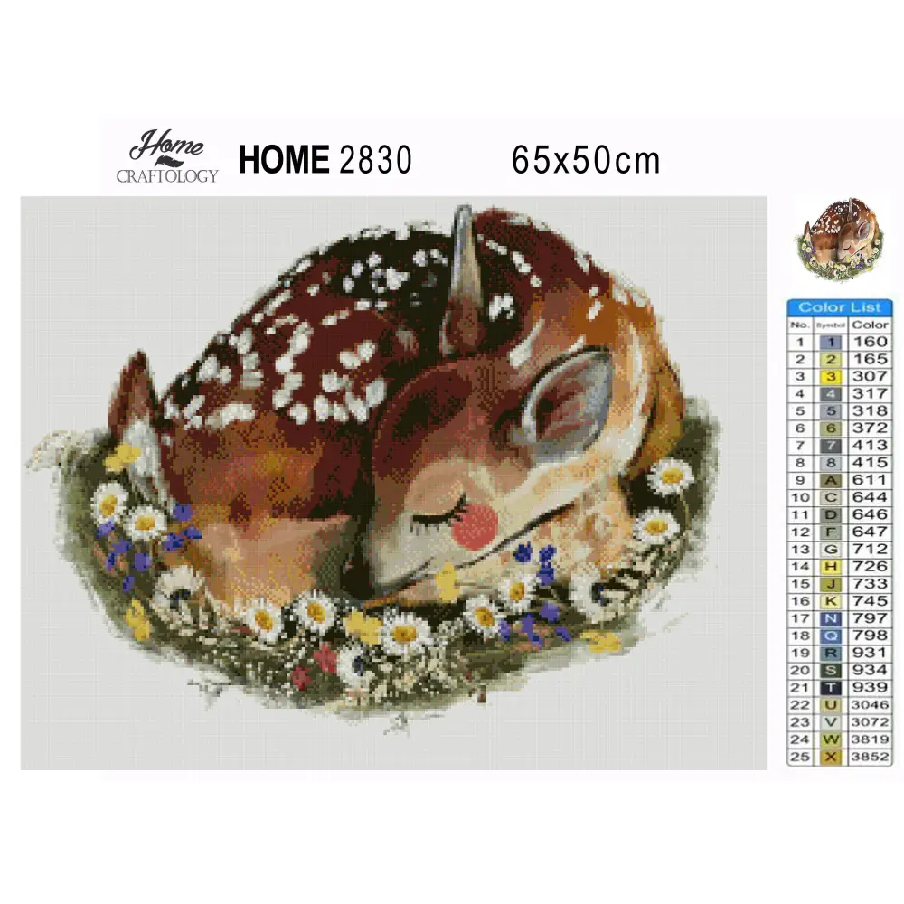 Doe Sleeping - Premium Diamond Painting Kit - Diamond Painting Kit