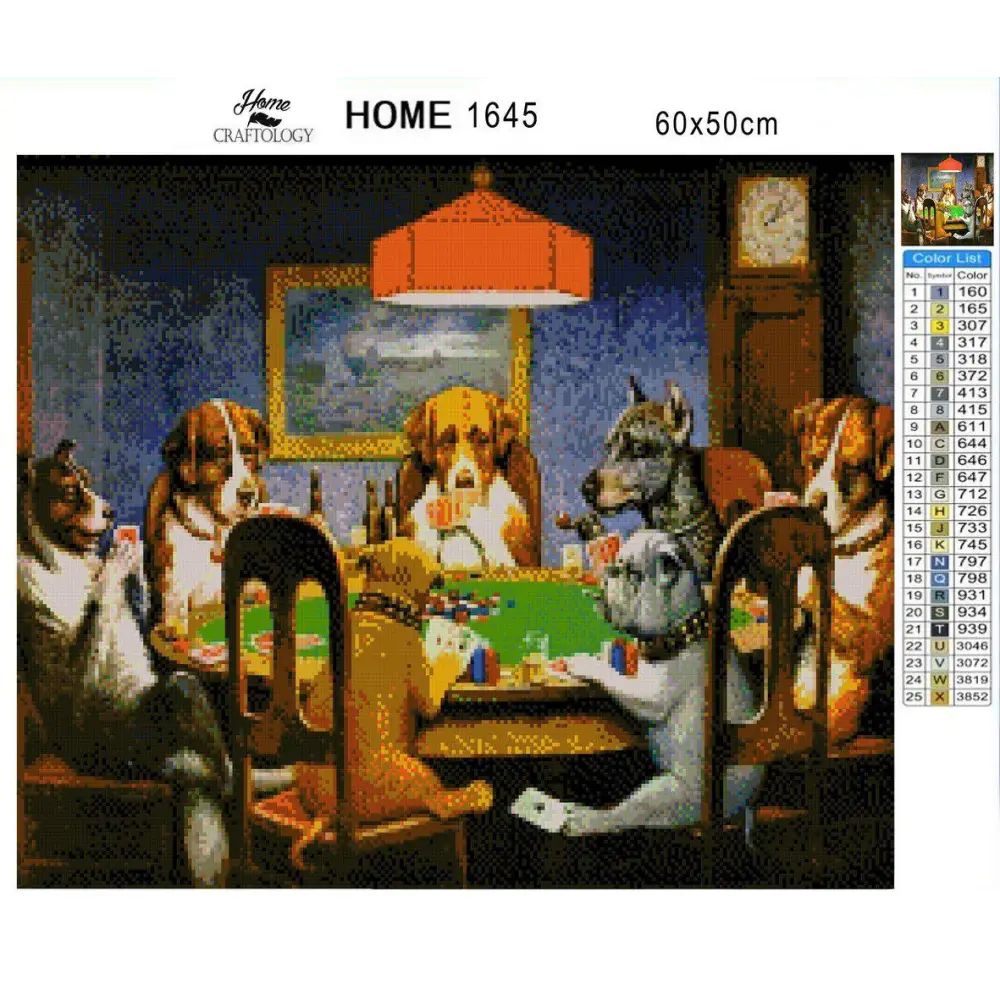 Dogs Playing Poker - Exclusive Premium Diamond Painting Kit - Diamond Painting Kit