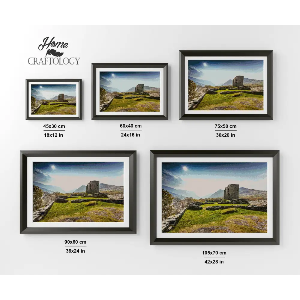 Dolbadarn Castle - Premium Diamond Painting Kit - Diamond Painting Kit