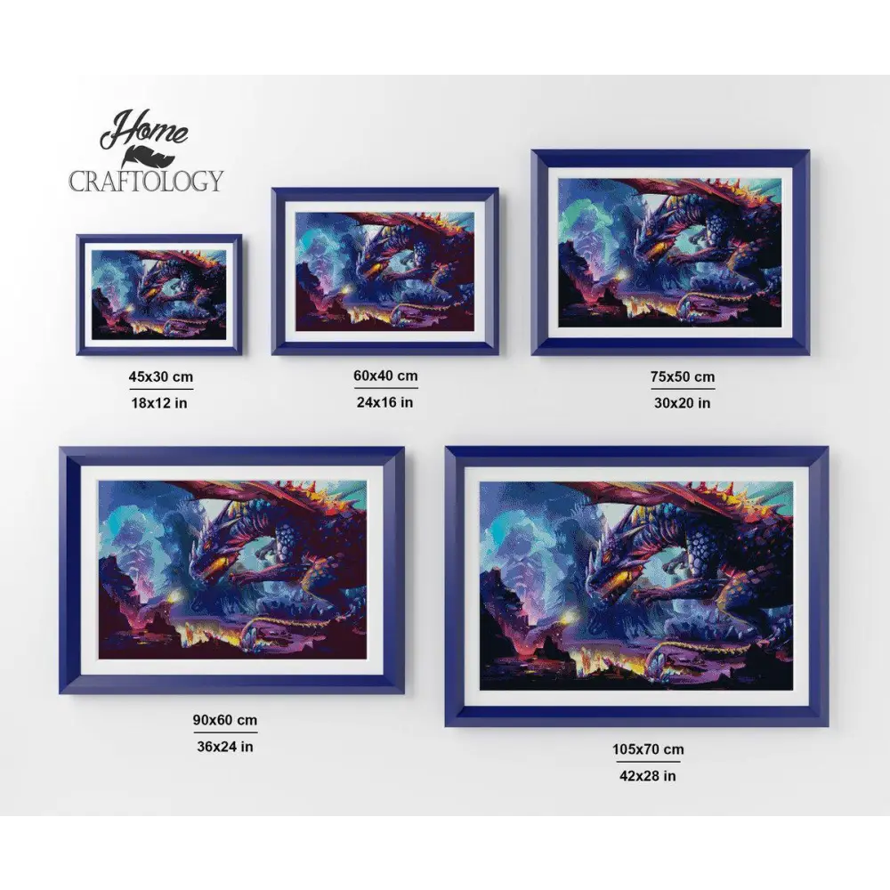 Dragon with Crystals - Exclusive Premium Diamond Painting Kit - Diamond Painting Kit