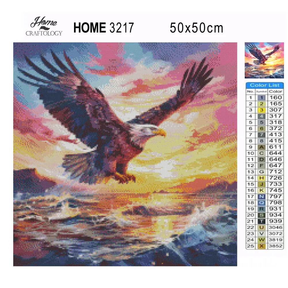 Eagle During Sunset - Exclusive Premium Diamond Painting Kit - Diamond Painting Kit
