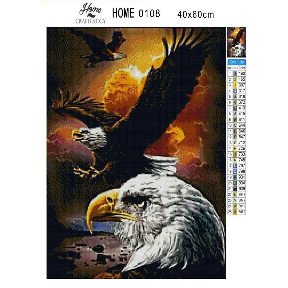 Eagles - Premium Diamond Painting Kit - Diamond Painting Kit