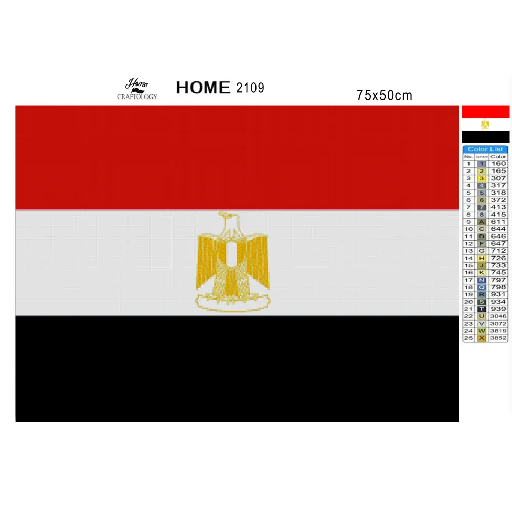 Egypt Flag - Premium Diamond Painting Kit - Diamond Painting Kit