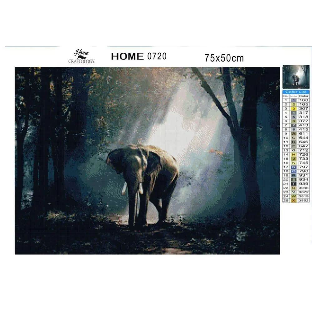 Elephant in the Forest - Diamond Painting Kit - Home Craftology