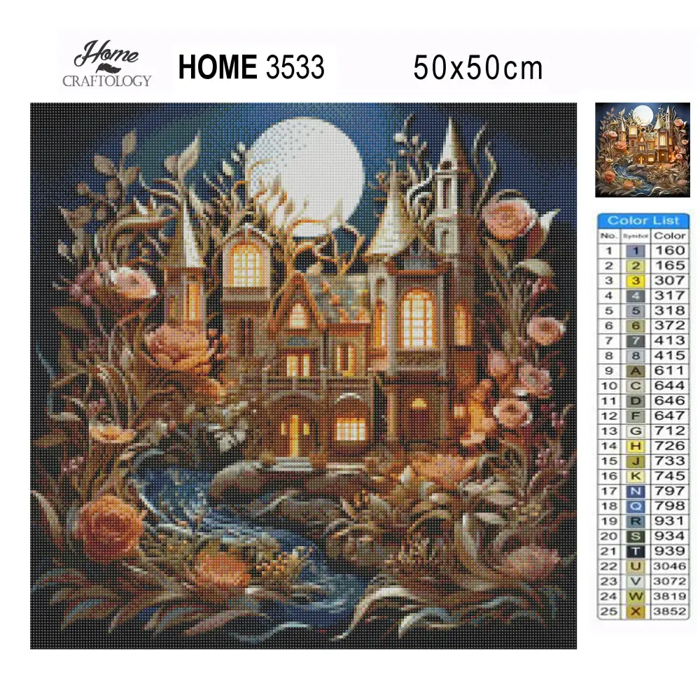 Enchanted House - Exclusive Premium Diamond Painting Kit - Diamond Painting Kit