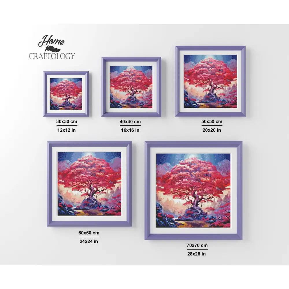 Enchanted Pink Tree - Exclusive Premium Diamond Painting Kit - Diamond Painting Kit