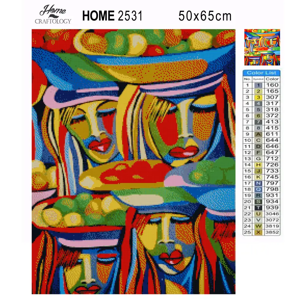 Ethnic Women Painting - Premium Diamond Painting Kit - Diamond Painting Kit