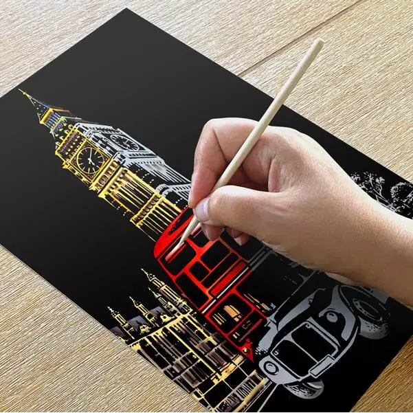 European Holiday Scratch Painting Bundle (A4 Size) - Scratch Painting