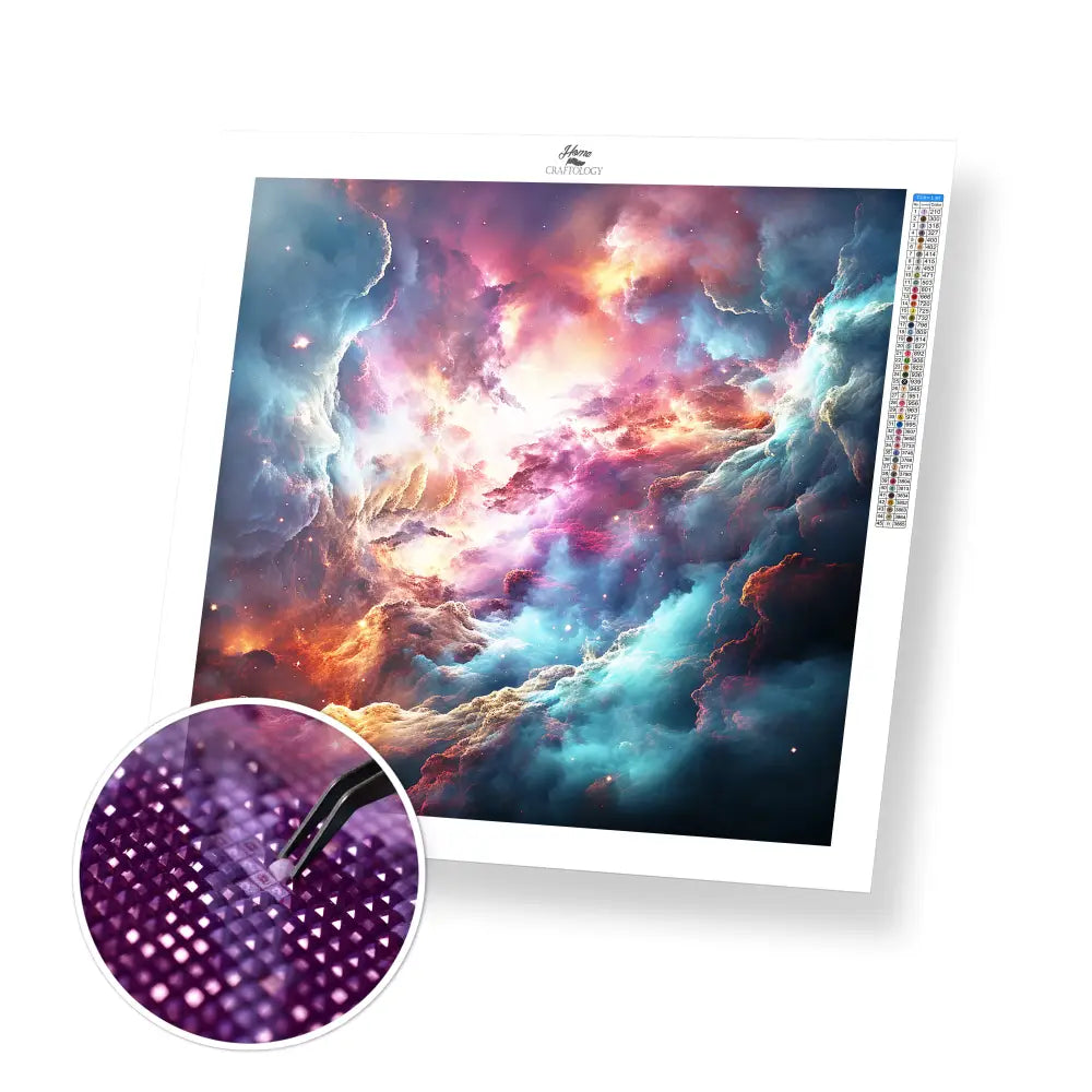 Explosion of Stars - Exclusive Premium Diamond Painting Kit - 20x20cm / 8x8’’ / Square (Most Popular) - Diamond