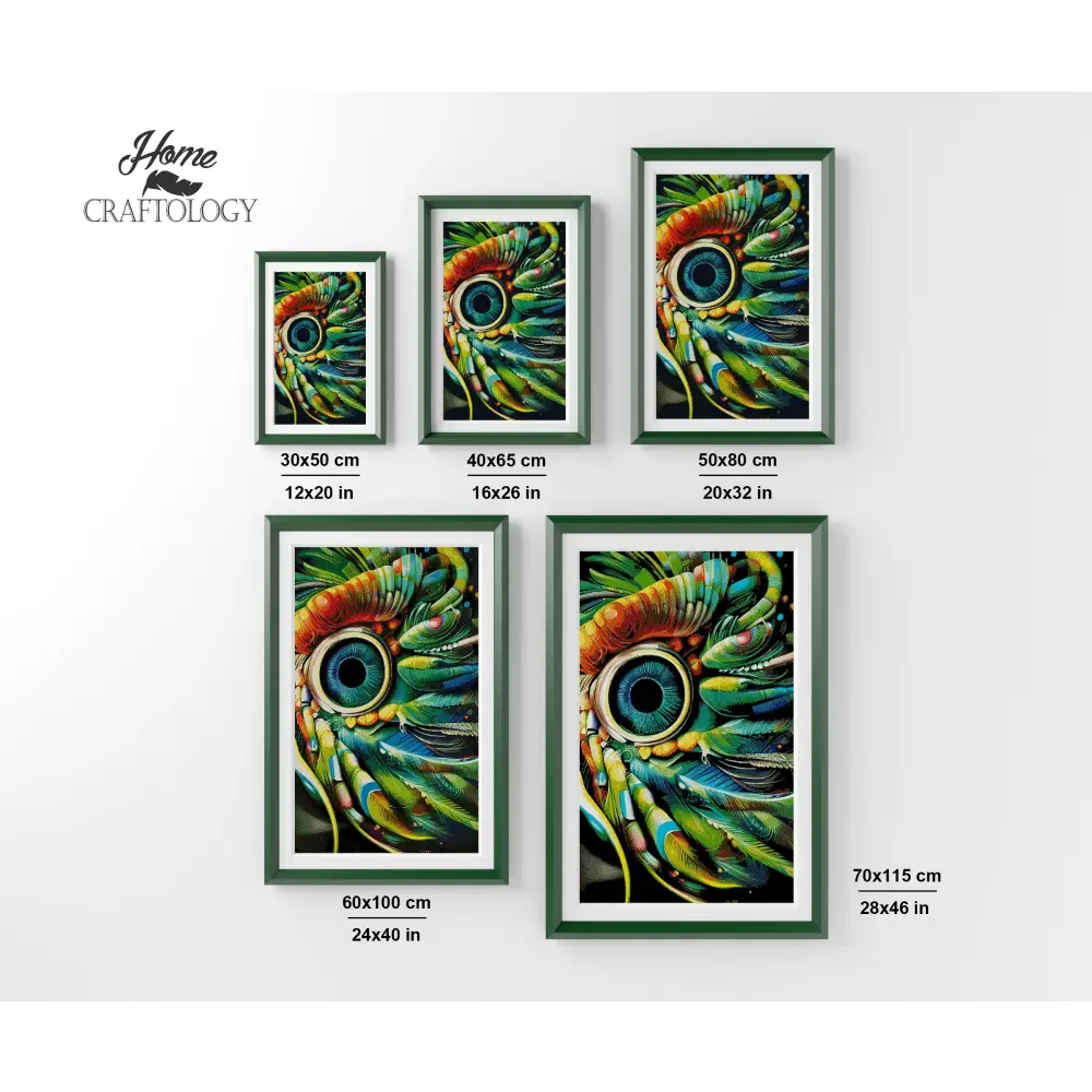 Eye and Feathers - Premium Diamond Painting Kit - Diamond Painting Kit