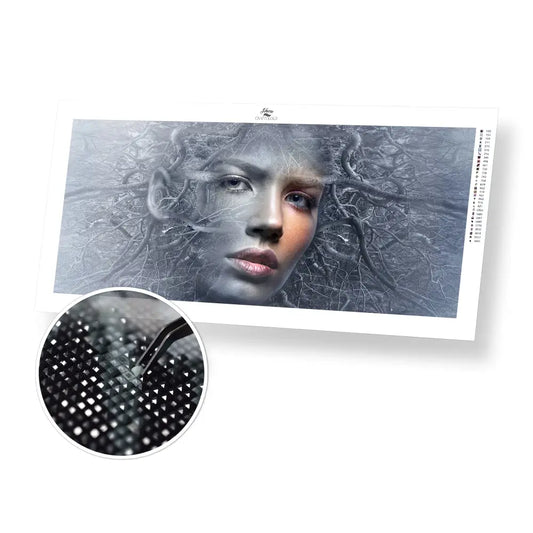 Face on Branches - Premium Diamond Painting Kit - 65x30cm / 26x12’’ / Square (Most Popular) - Diamond Painting Kit