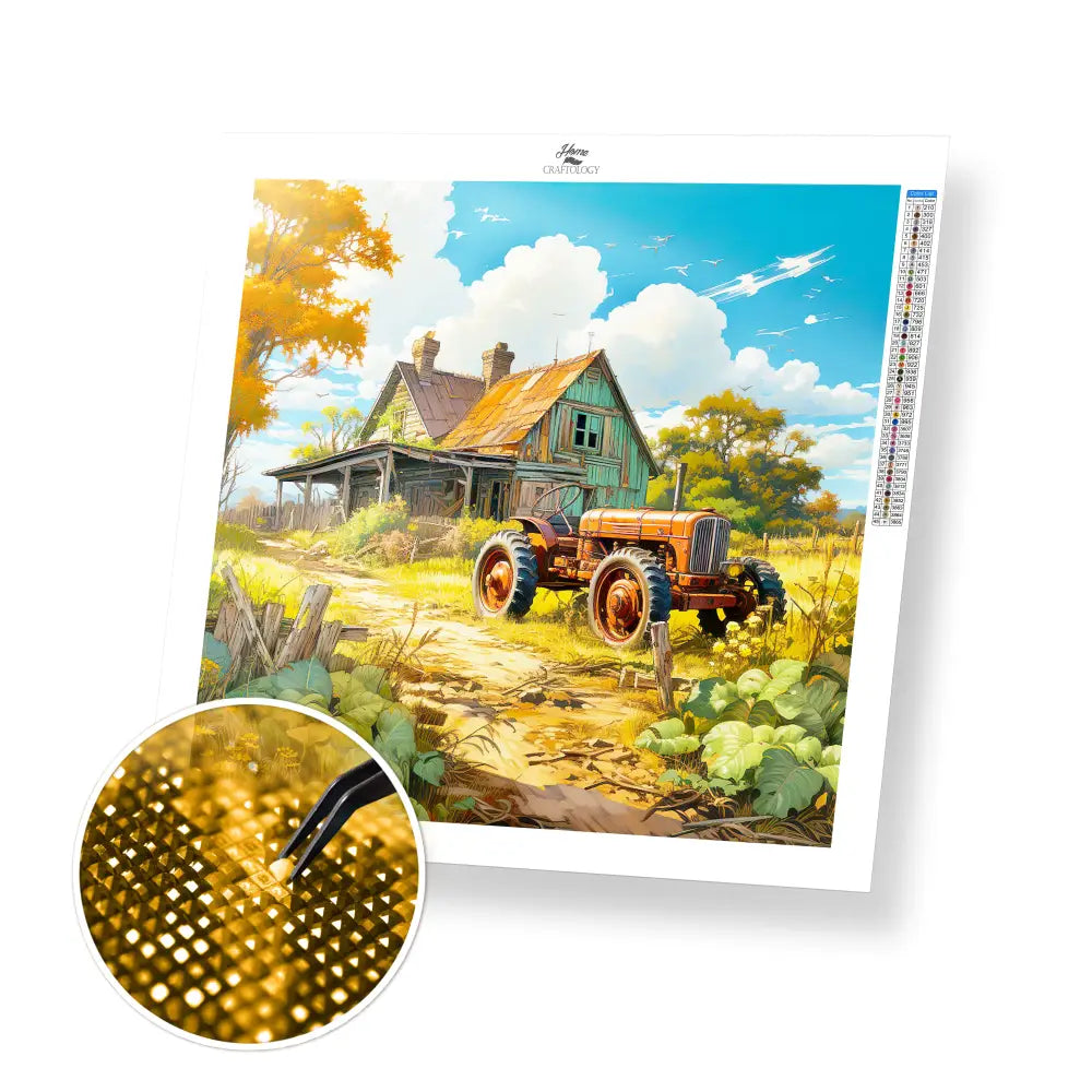 Farm House - Exclusive Premium Diamond Painting Kit - 30x30cm / 12x12’’ / Square (Most Popular) - Diamond Painting Kit