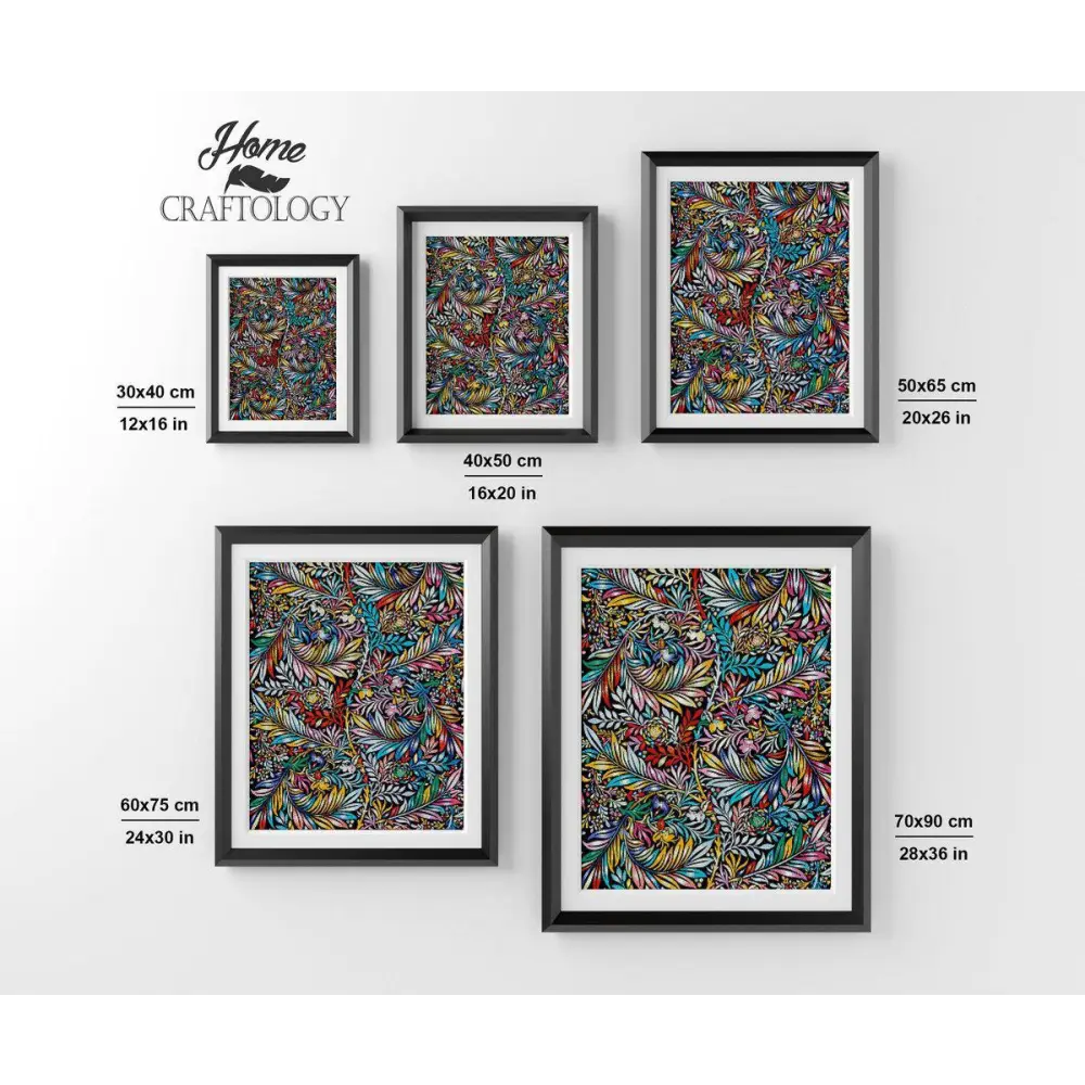 Feathers and Flowers - Premium Diamond Painting Kit - Diamond Painting Kit
