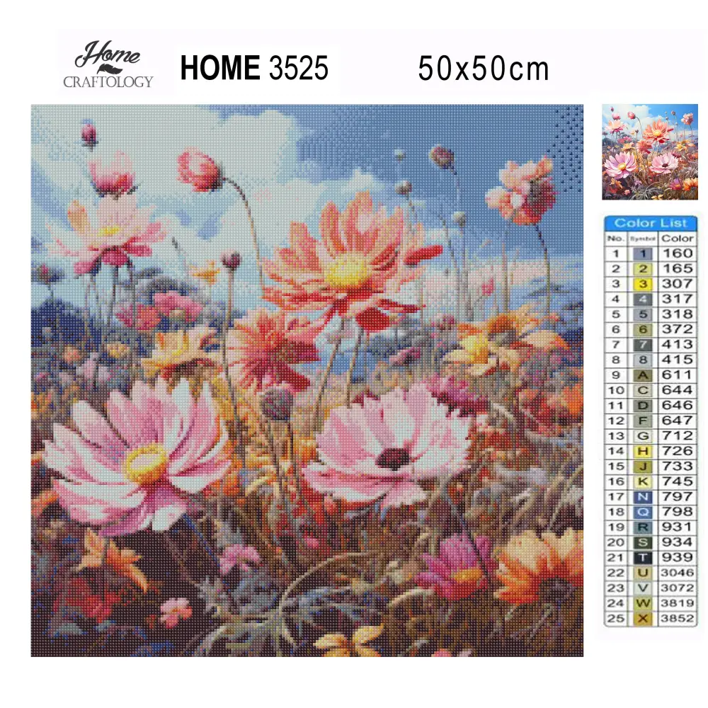 Field of Flowers - Exclusive Premium Diamond Painting Kit - Diamond Painting Kit