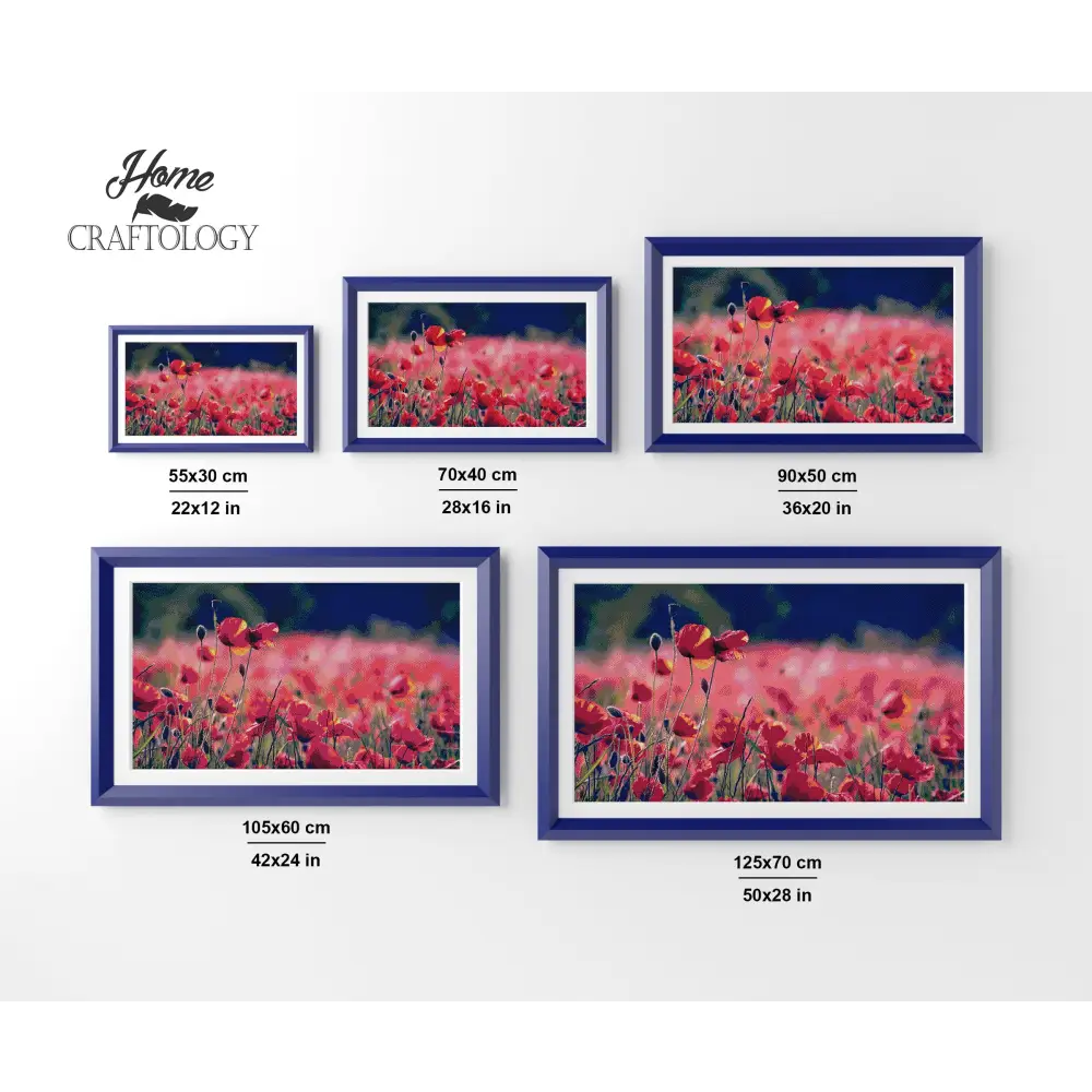 Field of Red Poppies - Premium Diamond Painting Kit - Diamond Painting Kit