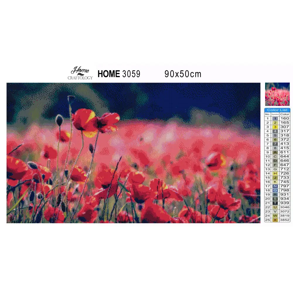 Field of Red Poppies - Premium Diamond Painting Kit - Diamond Painting Kit