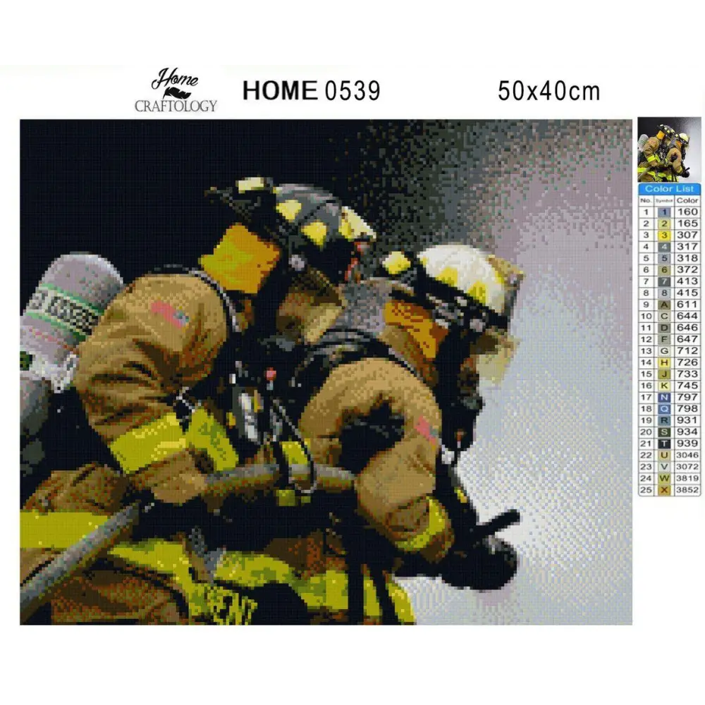 Firefighters - Diamond Painting Kit - Home Craftology