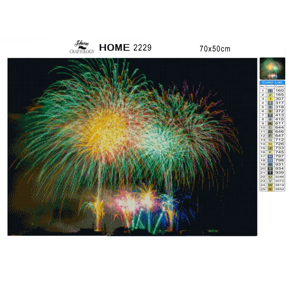 Fireworks and Fountains - Premium Diamond Painting Kit - Diamond Painting Kit