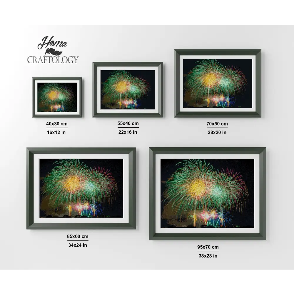 Fireworks and Fountains - Premium Diamond Painting Kit - Diamond Painting Kit