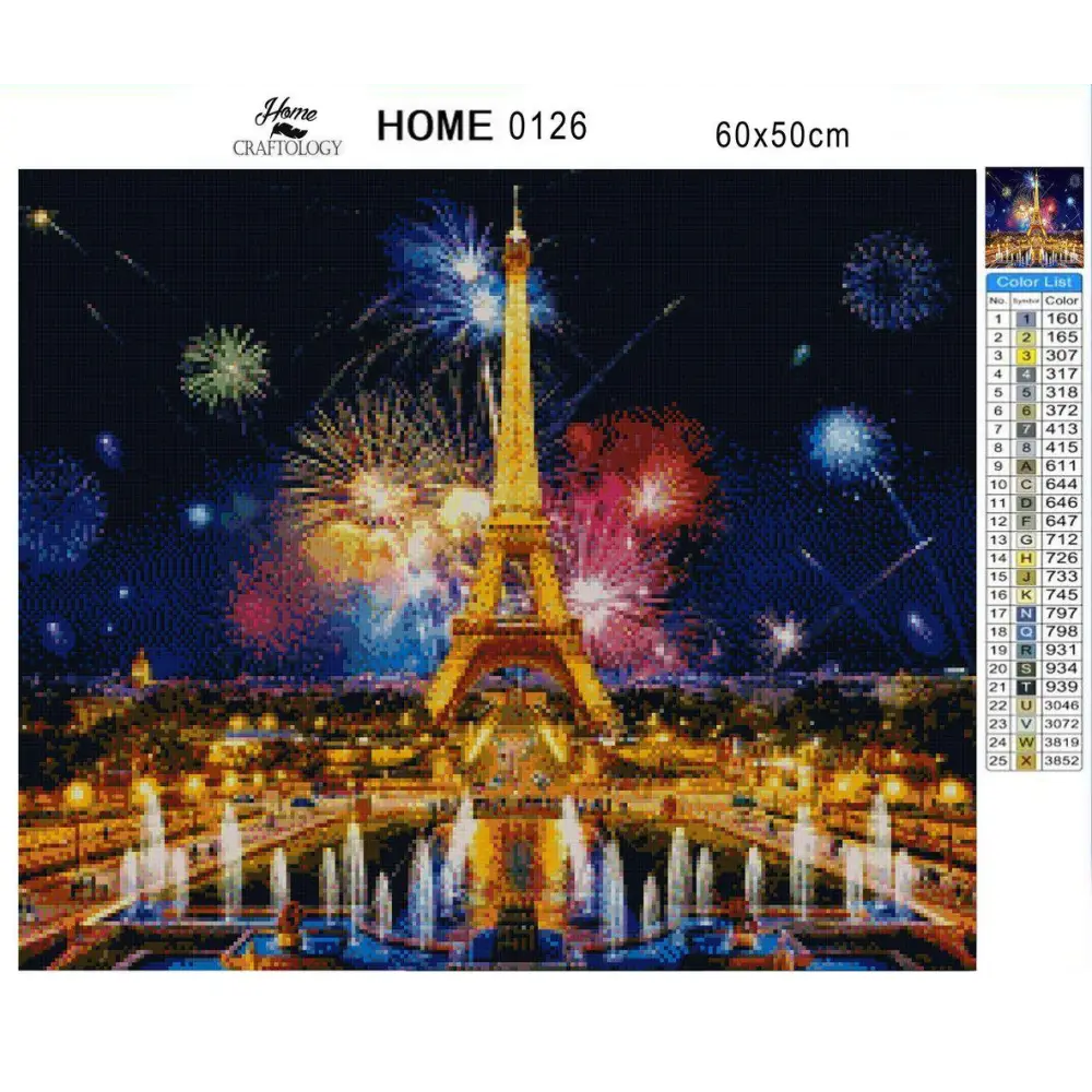 Fireworks Over Paris - Premium Diamond Painting Kit - Diamond Painting Kit
