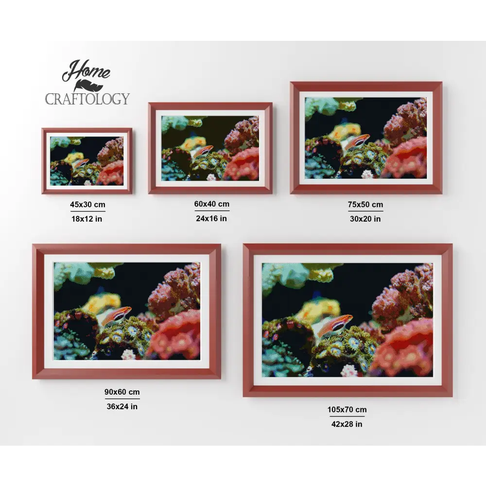 Fish and Corals - Premium Diamond Painting Kit - Diamond Painting Kit