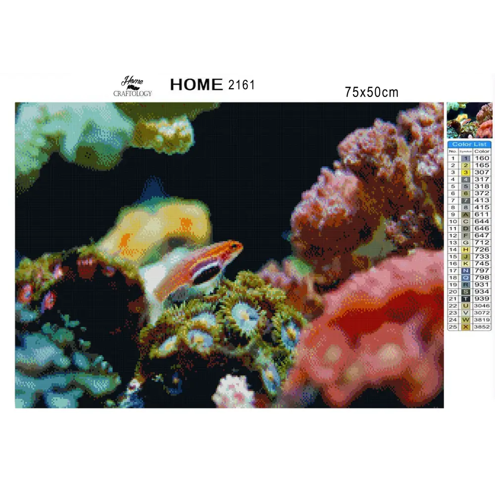 Fish and Corals - Premium Diamond Painting Kit - Diamond Painting Kit