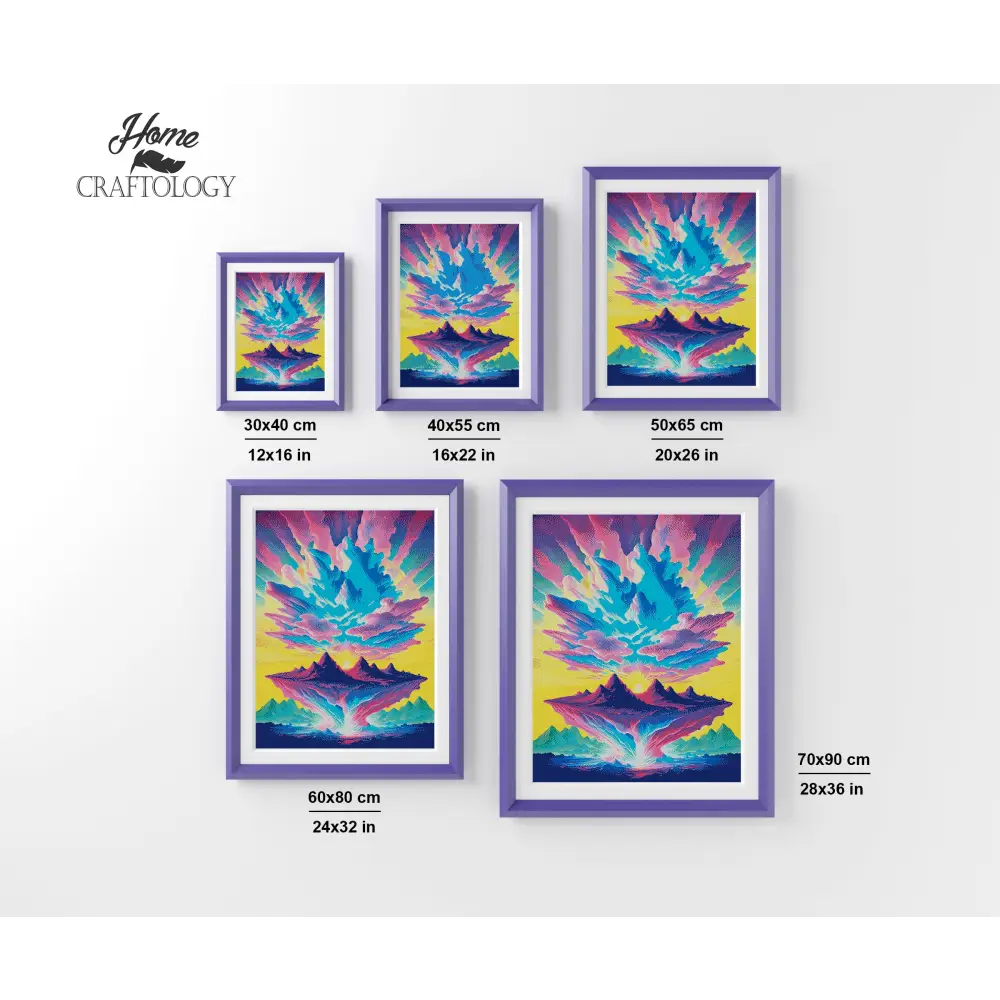 Floating Mountains - Premium Diamond Painting Kit - Diamond Painting Kit