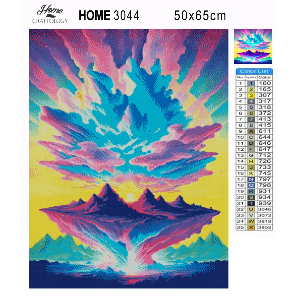 Floating Mountains - Premium Diamond Painting Kit - Diamond Painting Kit