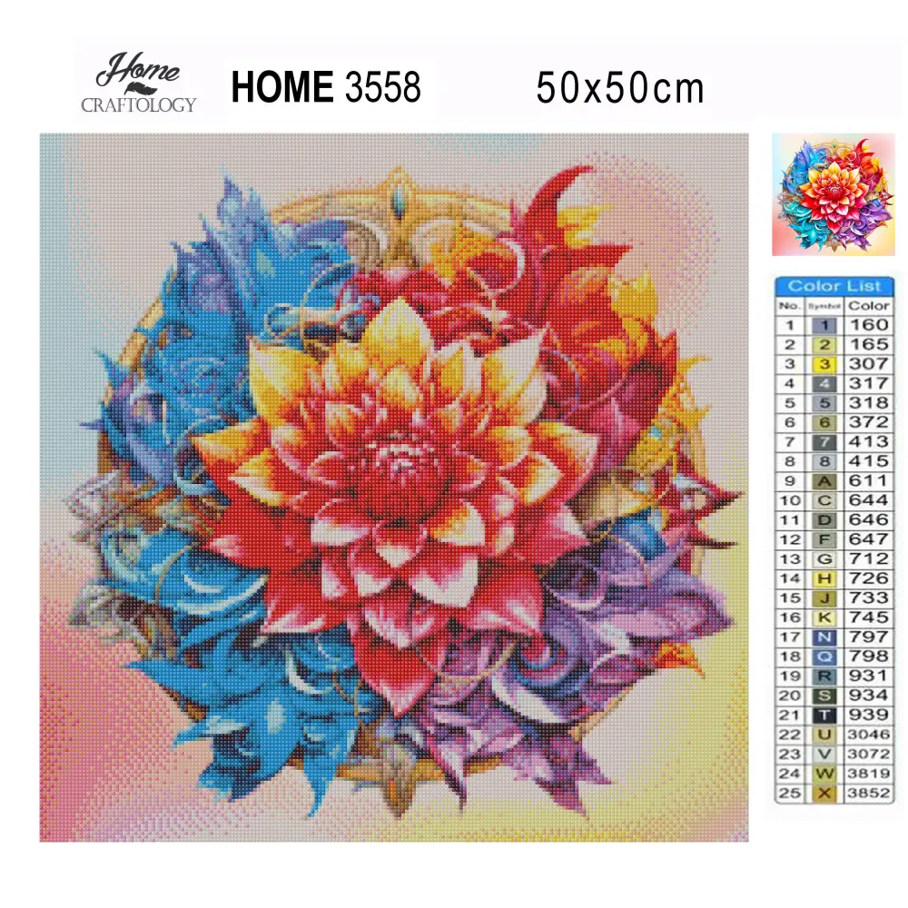 Floral Mandala - Exclusive Premium Diamond Painting Kit - Diamond Painting Kit
