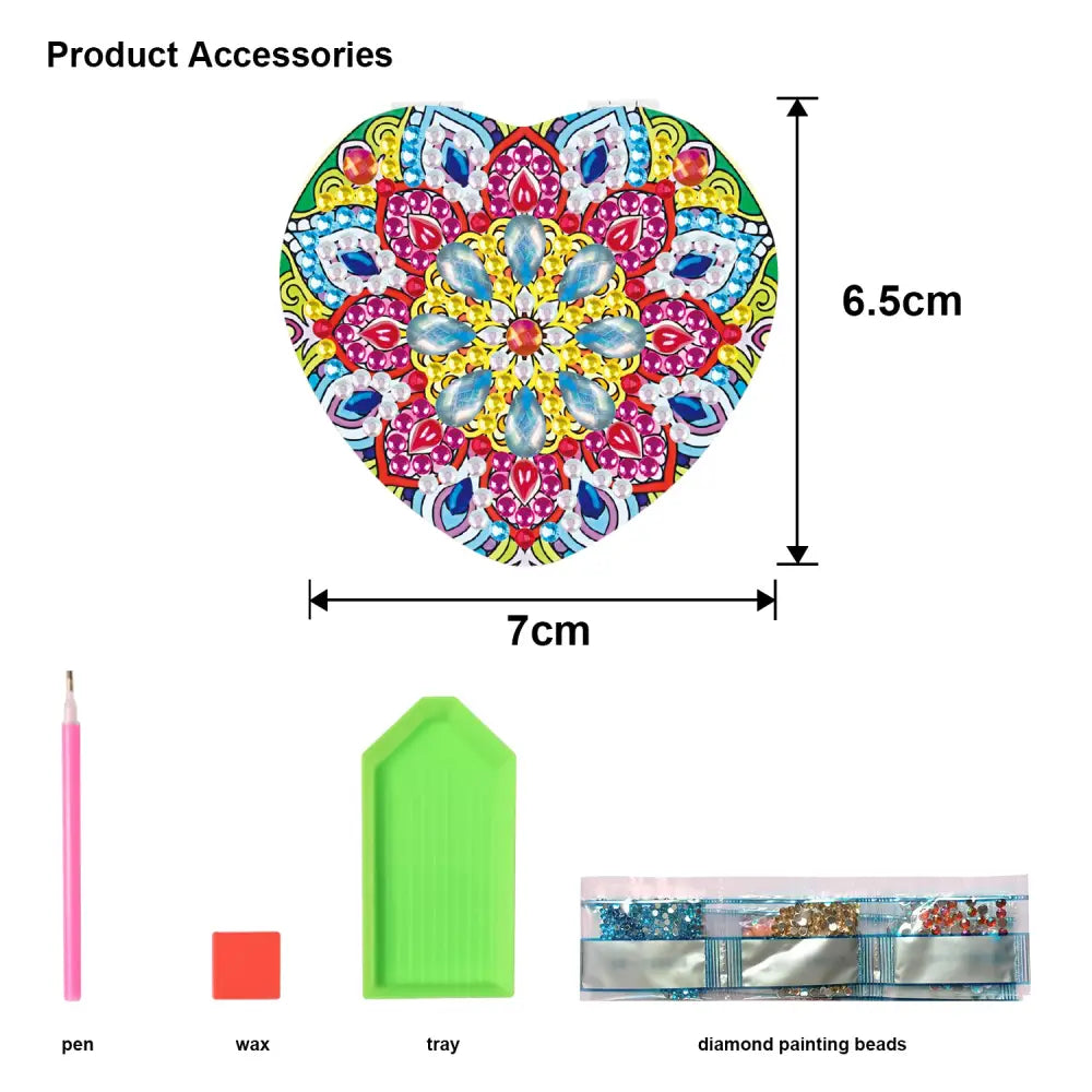 Flower Mandala - Diamond Painting Compact Mirror - Compact Mirror