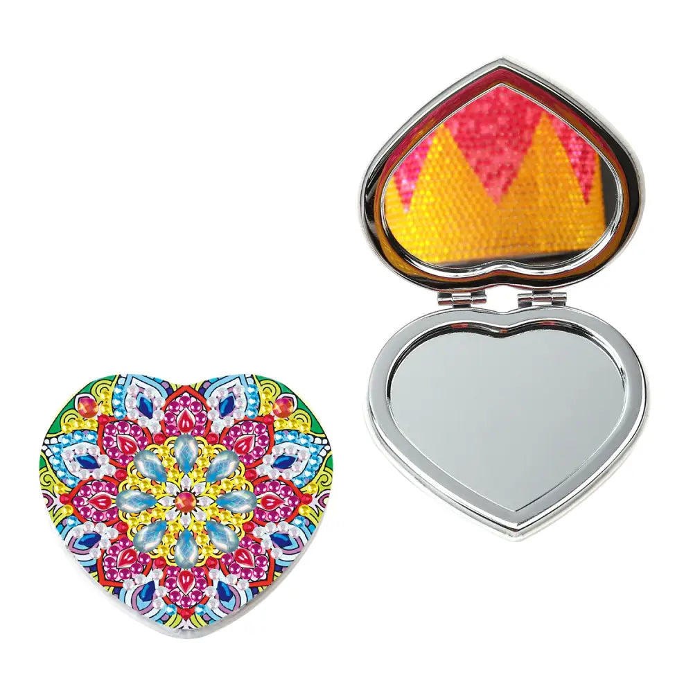 Flower Mandala - Diamond Painting Compact Mirror - Compact Mirror
