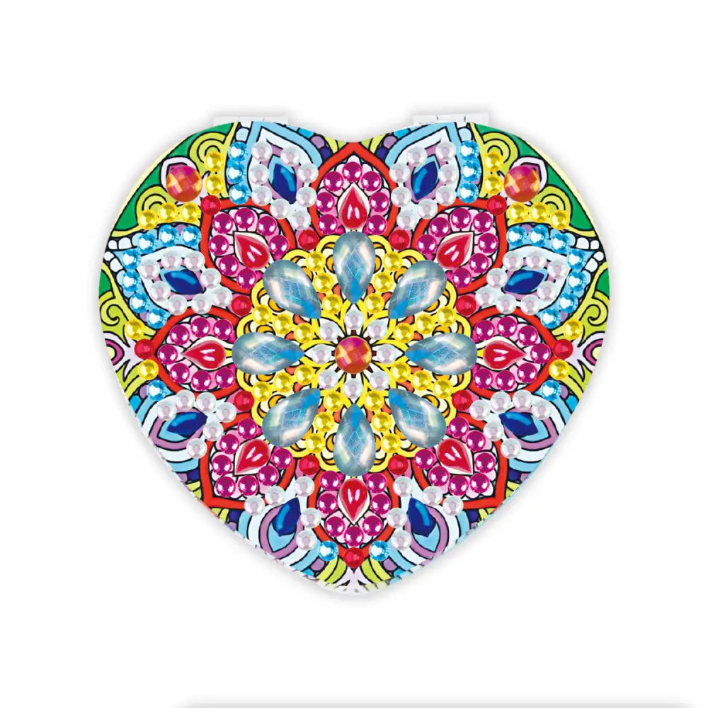Flower Mandala - Diamond Painting Compact Mirror - Compact Mirror