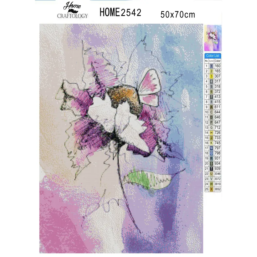 Flower Watercolor - Premium Diamond Painting Kit - Diamond Painting Kit