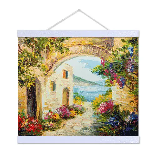 Flowers by the Sea - Exclusive Premium Diamond Painting Kit - Diamond Painting Kit