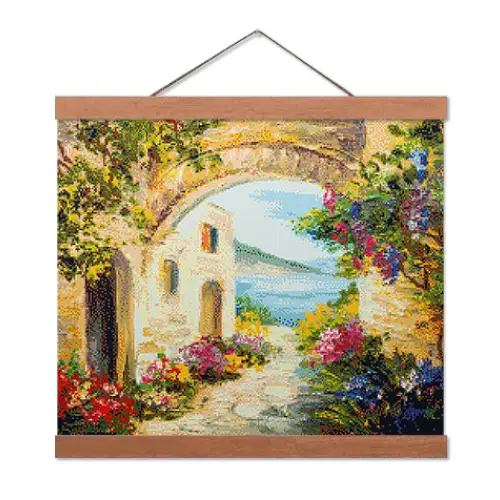 Flowers by the Sea - Exclusive Premium Diamond Painting Kit - Diamond Painting Kit