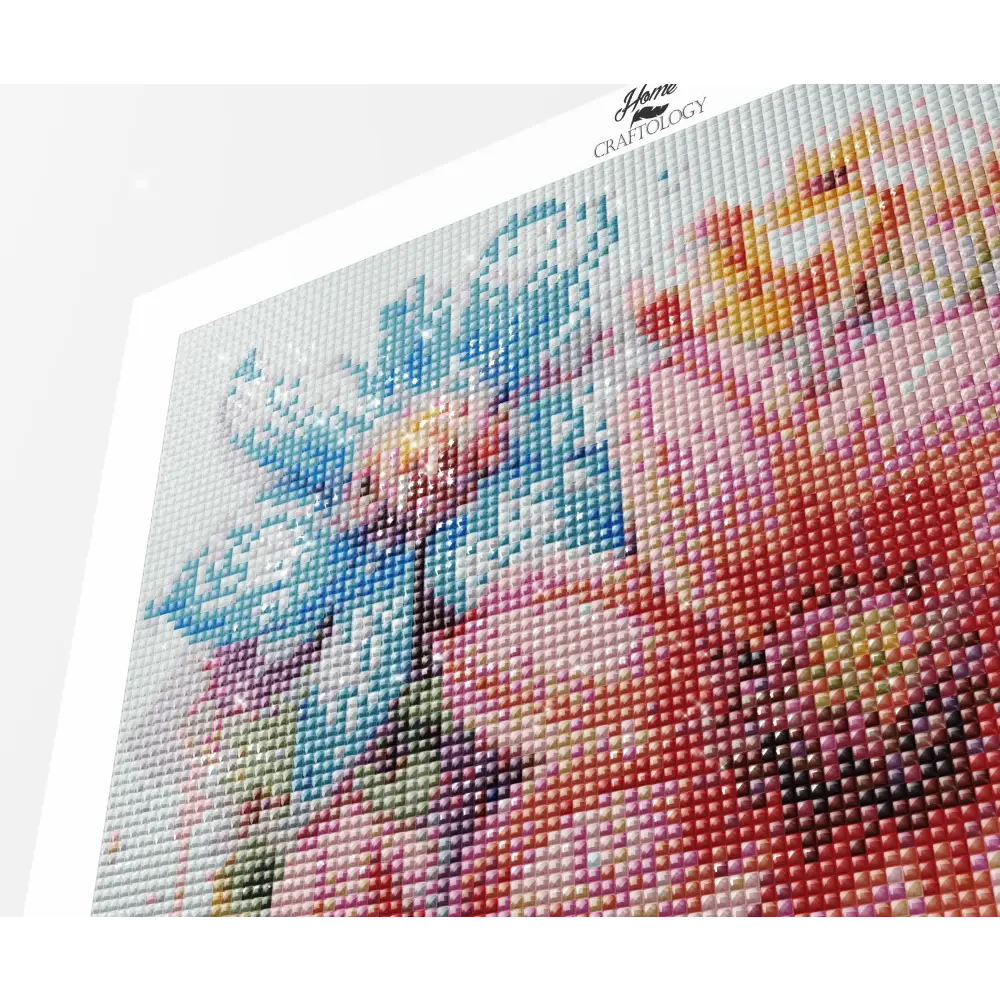 Flowers with Water - Exclusive Premium Diamond Painting Kit - Diamond Painting Kit